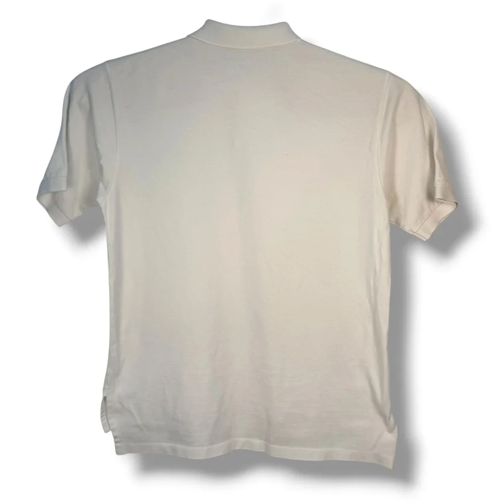 Polo Ralph Lauren Polo Shirt Mens L White Short Sleeve Cotton Classic Pony Golf